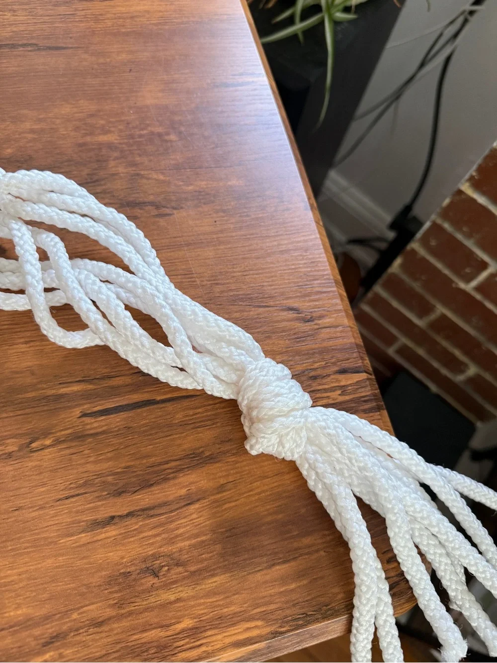 White Macramé Plant Hanger - Home Accents